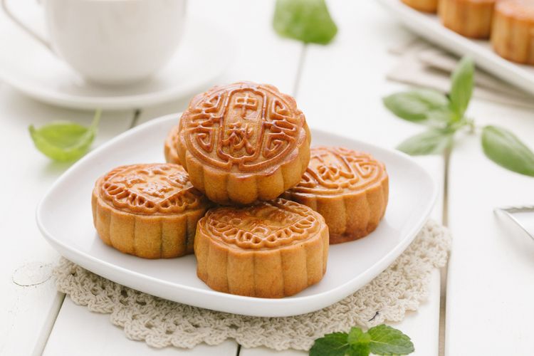 ilustrasi kue bulan atau mooncake. (SHUTTERSTOCK/CWIS)